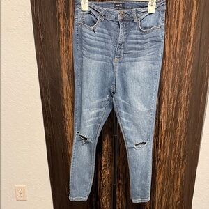 Rue21 Distressed Blue Ankle Jeans